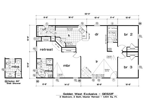 mobile home floor plans manufactured idea kelseybash ranch