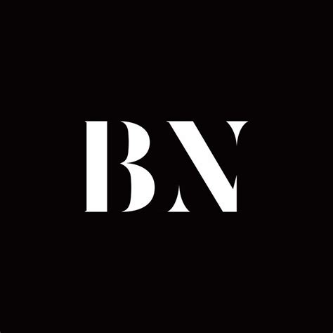 bn logo letter initial logo designs template  vector art  vecteezy