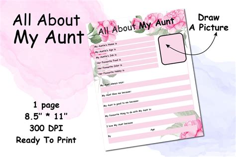 About My Auntie Graphic By Floralworld · Creative Fabrica