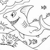 Mewarnai Hiu Ikan Requin Binatang Hidup Coloriages Lucu Animaux sketch template