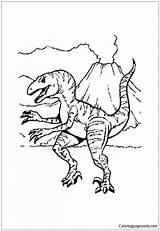 Volcano Pages Allosaurus Coloring Color Coloringpagesonly sketch template