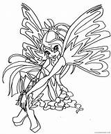 Winx Sirenix Coloring4free Enchantix Elfkena Stella Coloriages Harmonix sketch template