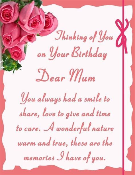 happy birthday to my mom in heaven birthday wishes for mother mom