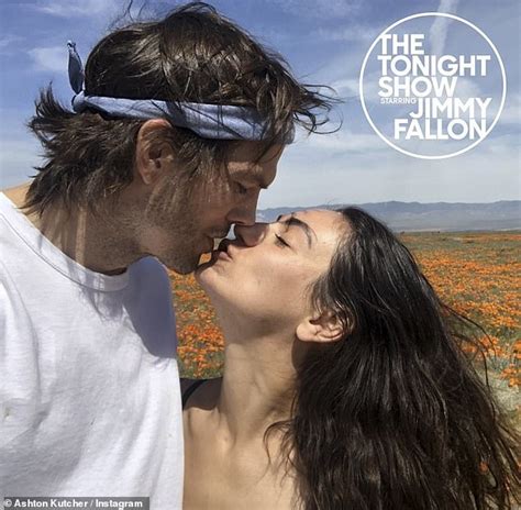 ashton kutcher shares sweet snap kissing wife mila kunis ahead of the