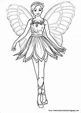 Coloring Pages Barbie Fairy Fairies Kids sketch template