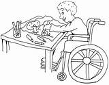 Coloring Kids Yahoo Search Doing Painting Color Wheelchair Pages sketch template