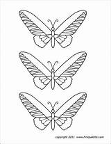 Butterflies Printable Templates Set Coloring Firstpalette Pages sketch template