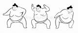 Sumo Wrestlers Dreamstime Illustration Illustrations Vectors Stock sketch template