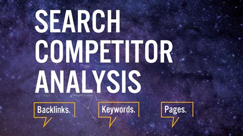 search competitor analysis backlinks keywords  pages search