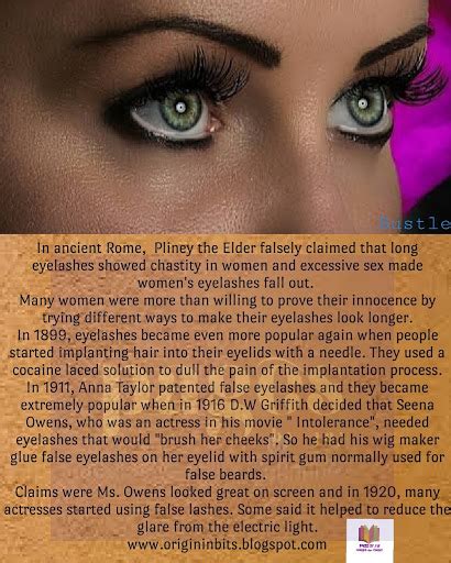 Origin In Bits Origin Of False Eyelashes