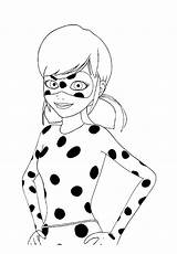Ladybug Marinette Miraculous sketch template