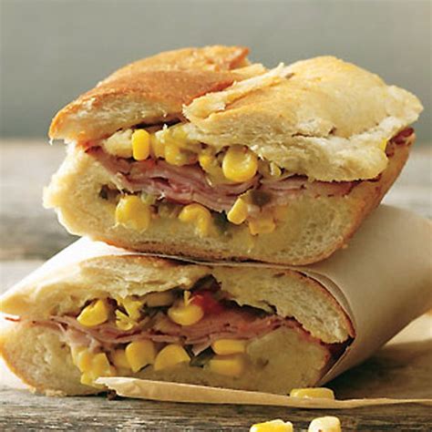 Ham And Corn Relish Cooler Pressed Sandwiches Recipe