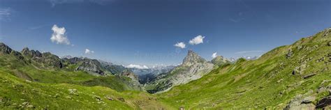 mountain panorama pyrenees national park stock image image  national nature