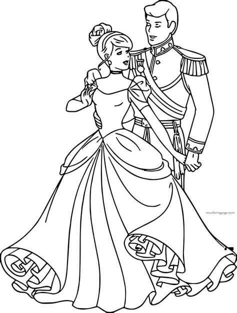 coloring pages cinderella  prince charming ferrisquinlanjamal