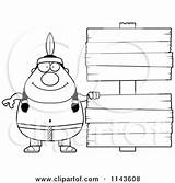 Chubby Native Signs Wooden American Man Clipart Cartoon Cory Thoman Outlined Coloring Vector 2021 sketch template
