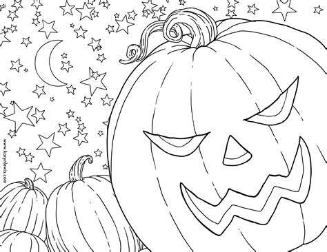 pumpkin patch halloween coloring page karyn lewis illustration