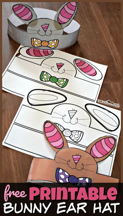 easter bunny hat template printable word searches