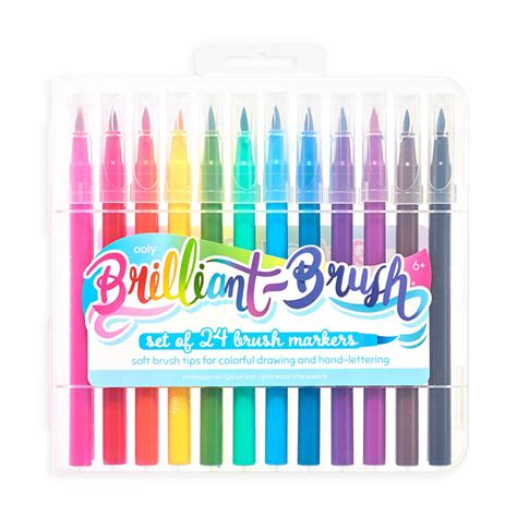 brilliant brush markers set   ooly