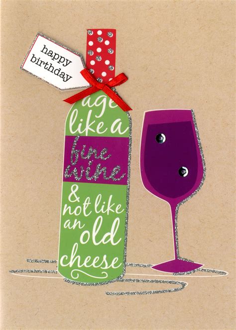 Happy Birthday Fine Wine Greeting Card Cards