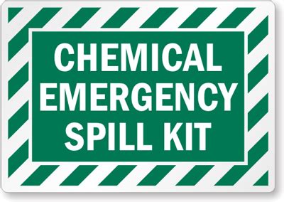 chemical emergency spill kit label sku lb  mysafetysigncom