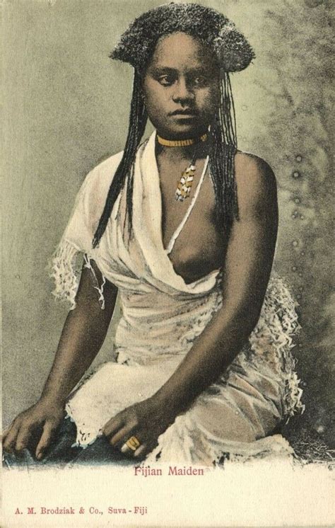 Fiji Islands Beautiful Native Fijian Maiden 1899