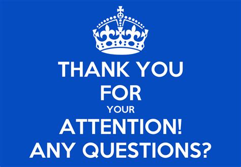 Thank You For Your Attention Any Questions Poster Nita Keep Calm