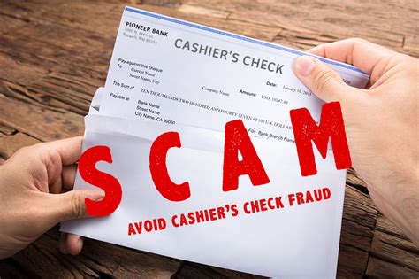 cashiers check scam pioneer bank  community bank