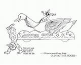 Goose Mother Coloring Rhymes Nursery Pages Kids Printable Popular Comments sketch template