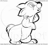 Outline Rabbit Curious Coloring Illustration Royalty Clipart Rf Perera Lal sketch template
