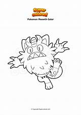 Meowth Galar Supercolored sketch template