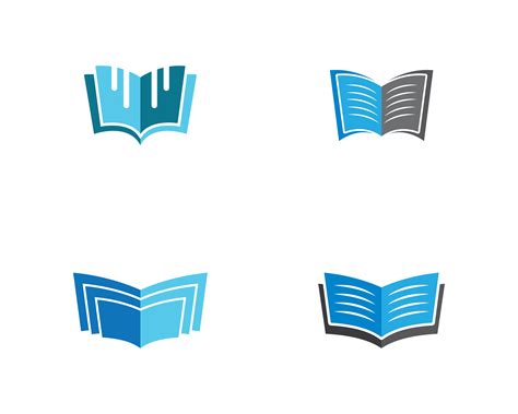 ensemble de logo livre ouvert bleu telecharger vectoriel gratuit clipart graphique vecteur