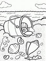 Coloring Pages Sea Shells Seashells Bucket Summer Beach Shell Kids Printable Color Ocean Book Coloringhome Popular Sheets Print Drawing Choose sketch template