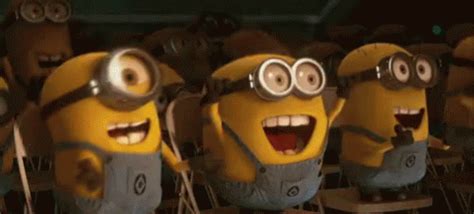 excited minions gif excited minions despicableme discover share gifs