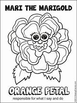 Petal Orange Scouts Petals Responsible Mari Marigold Daisies Activities Makingfriends Pfadfinderin Strong Promise sketch template