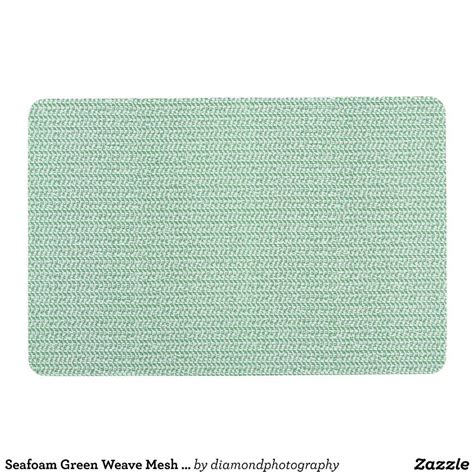 image   green mat  white lines     words sea foam weave   diamond