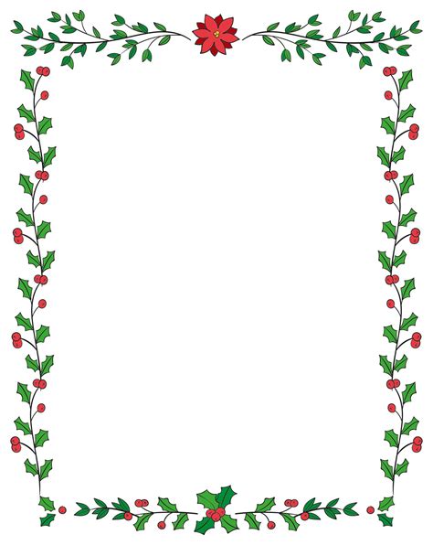 printable christmas border design