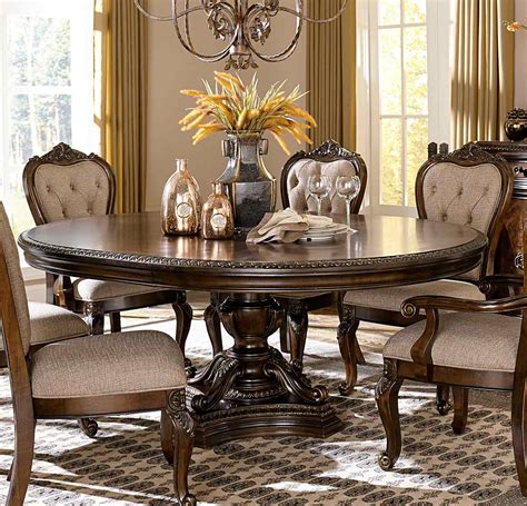 oval pedestal table  chairs  decorations