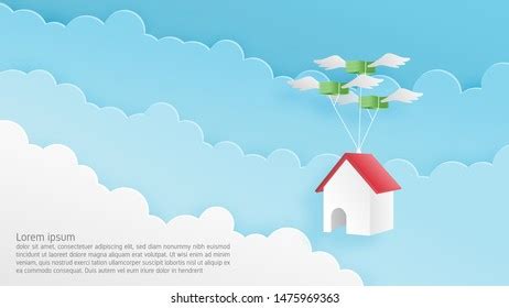 paper craft origami  home hanging stock vector royalty