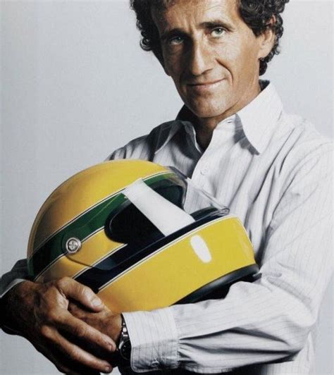 Alain Prost With Ayrton Senna S Helmet Ayrton Senna