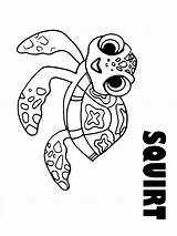 Coloring Pages Squirt Crush Nemo Finding Color Printable Cartoon Recommended Kids Getcolorings sketch template