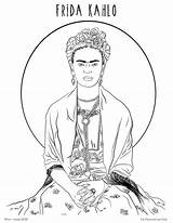 Frida Kahlo Hazel sketch template