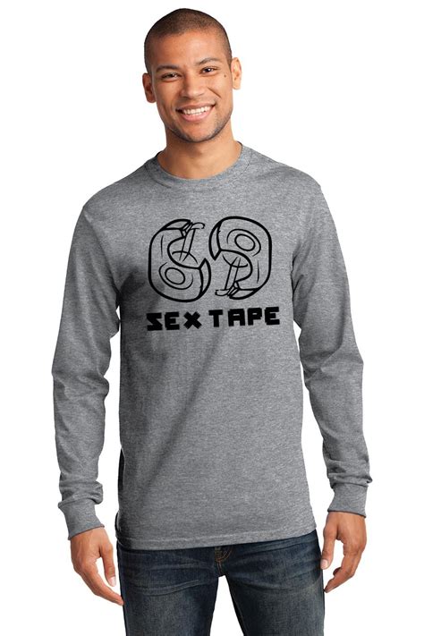 Mens Sex Tape 69 L S Tee Rude Party Graphic Adult Sexual