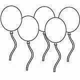 Balloons Coloring Pages Many Birthday Counting Color Happy Flying Print Tocolor sketch template