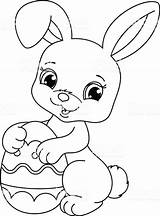 Coloring Rabbit Easter Bunny Pages Cute Printable Coloringfolder sketch template