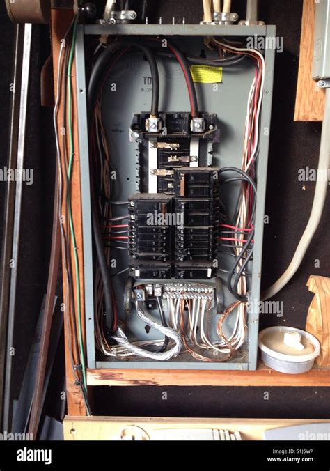 circuit breaker box interior stock photo alamy