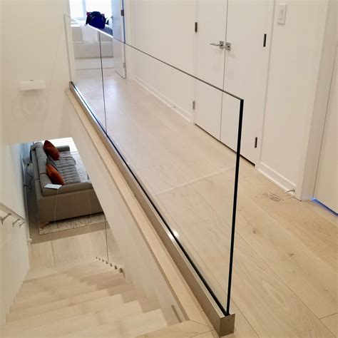 Update Your Hallway Glass Panel Railing Opens Up A Narrow Hallway And