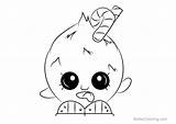 Shopkins Nutty Coco Coloring Pages Kids Printable Color Drawings sketch template