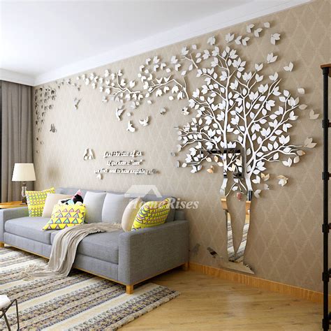wall decals  living room tree acrylic home personalised mirror