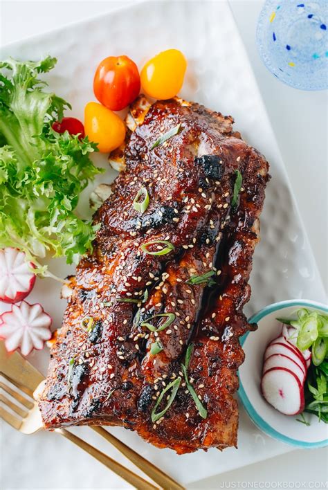 instant pot sticky asian ribs 甘辛スペアリブ just one cookbook