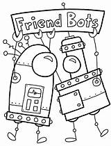 Coloring Pages Robot Robots Printable Cute Future Kids Print Cool Bots Color Colouring Happy October Disney Getcolorings Getdrawings Friend Adults sketch template